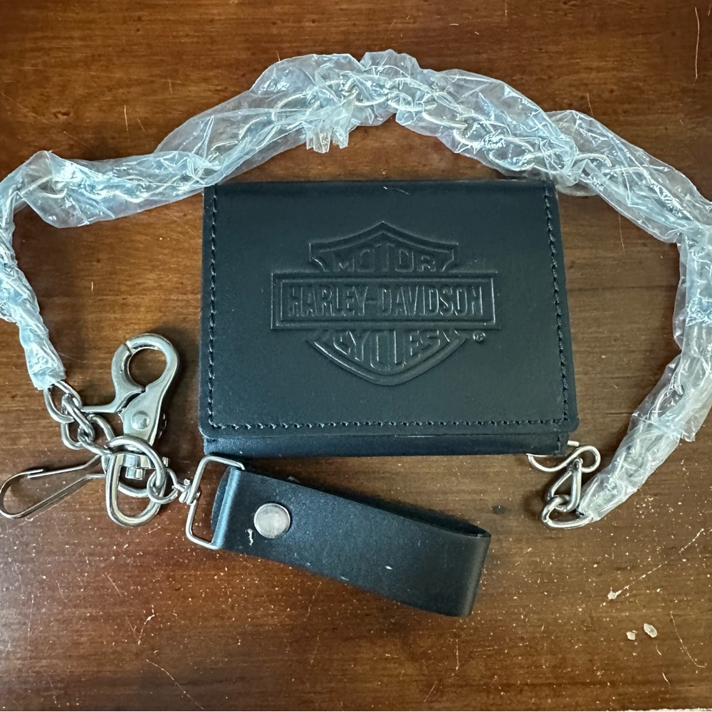 Harley-Davidson Black Leather Men's Wallet NWT